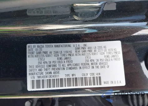 2025 Mazda Cx-50 2.5 S Premium Package z USA, uszkodzony, nr VIN 7MMVABDM1SN340811